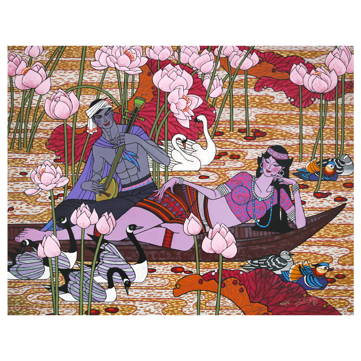 Zu Ming Ho- Silkscreen "Golden Time"