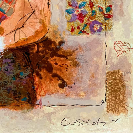 Alexander Galtchansky (1959-2008) and Tanya Wissotzky (1959-2006), "Emmanuel" Hand Signed Limited Edition Serigraph on Paper with Letter of Authenticity.