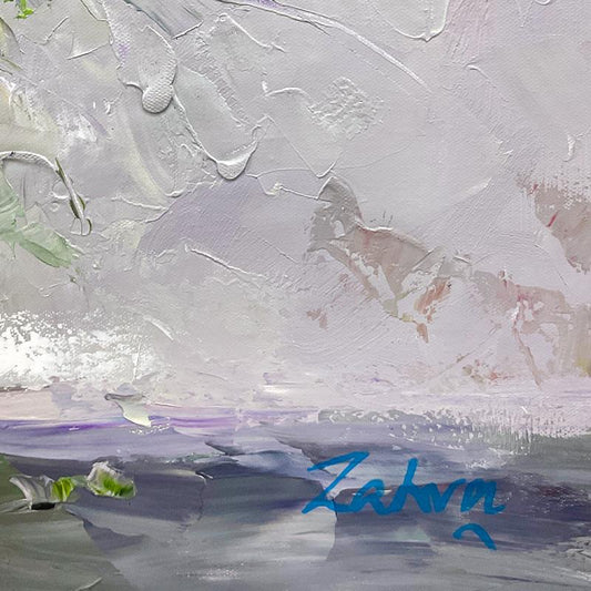 Zahra, Original Acrylic Painting on Canvas (42" x 32"), Hand Signed with Letter of Authenticity