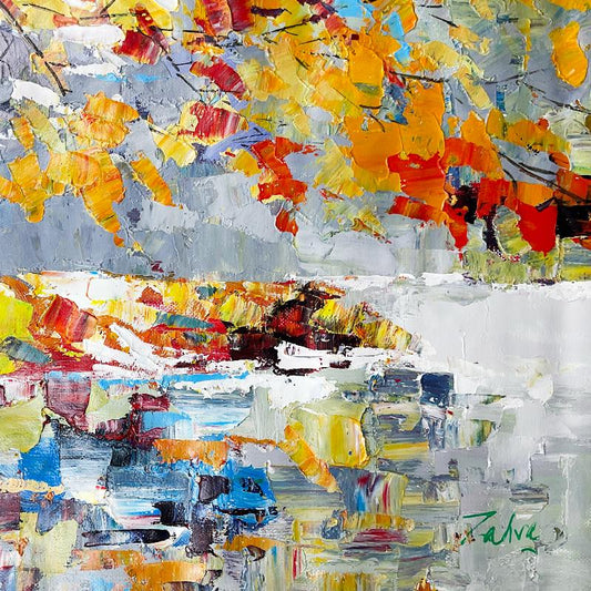 Zahra, Original Acrylic Painting on Canvas (40" x 50"), Hand Signed with Letter of Authenticity.