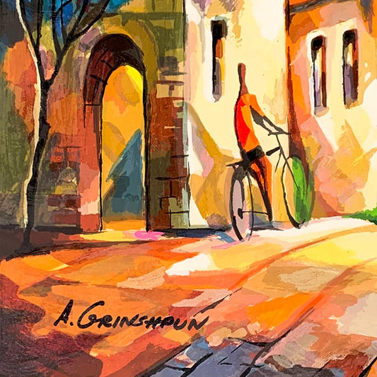 Alex Grinshpun, Hand Embellished Limited Edition Serigraph on Board, Hand Signed with Letter of Authenticity.