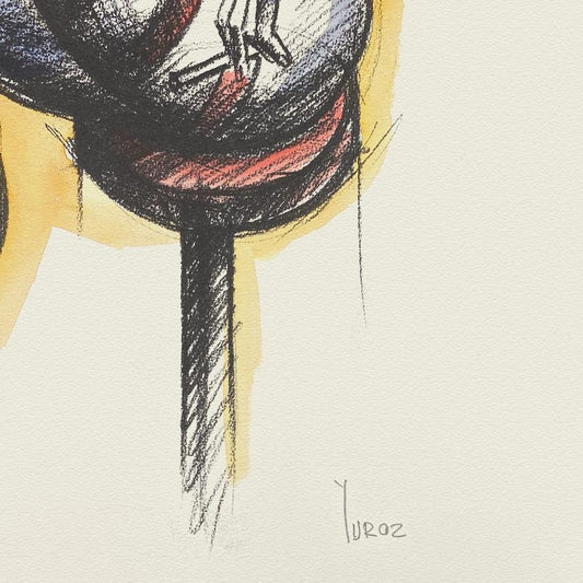 Yuroz, Framed Hand Painted Unique Variation Mixed Media, Numbered 22/75 and Hand Signed with Letter of Authenticity.