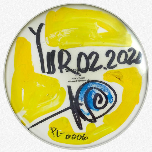 Yuroz, Framed Hand Painted Ceramic Plate, Hand Signed with Letter of Authenticity.