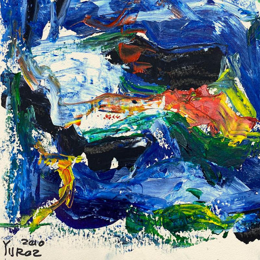 Yuroz, Framed Original Painting, Hand Signed with Letter of Authenticity.