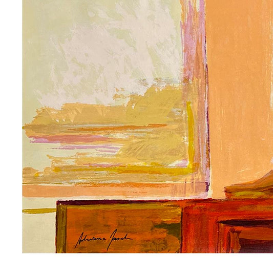 Adriana Naveh, "Relaxation" Hand Signed, Numbered Limited Edition Serigraph on Canvas with Letter of Authenticity.