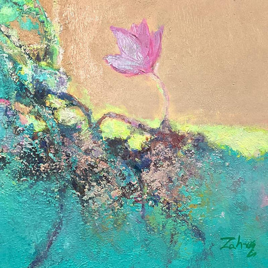 Zahra, Original Acrylic Painting on Canvas (30" x 24"), Hand Signed with Letter of Authenticity