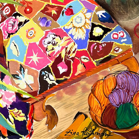 Zina Roitman, Hand Signed Original Painting with Letter of Authenticity.