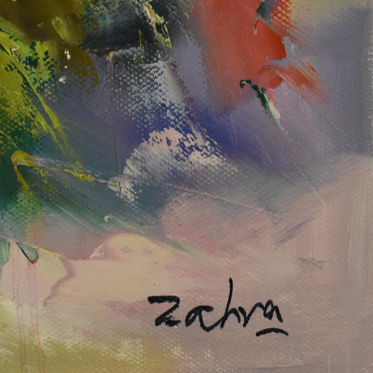 Zahra, Original Acrylic Painting on Canvas (24" x 24"), Hand Signed with Letter of Authenticity.