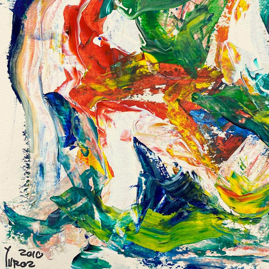 Yuroz, Framed Original Painting, Hand Signed with Letter of Authenticity.
