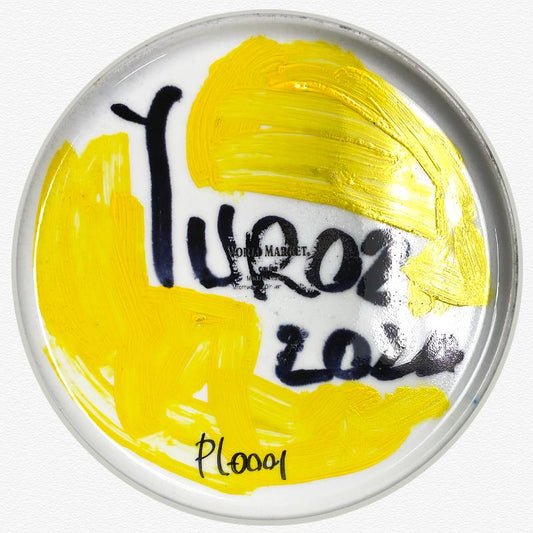 Yuroz, Framed Hand Painted Ceramic Plate, Hand Signed with Letter of Authenticity.