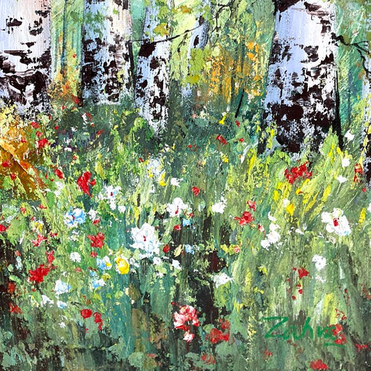 Zahra, Original Acrylic Painting on Canvas (30" x 50"), Hand Signed with Letter of Authenticity.