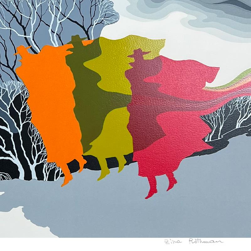 Zina Roitman, "Remembers" Limited Edition Serigraph, Hand Signed and Numbered, Letter of Authenticity.