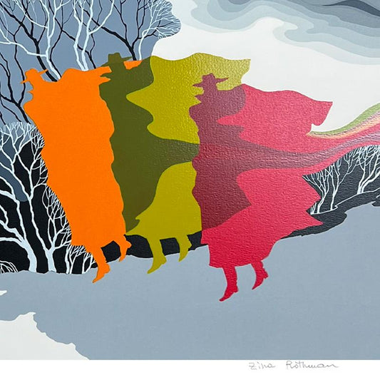 Zina Roitman, "Remembers" Limited Edition Serigraph, Hand Signed and Numbered, Letter of Authenticity.
