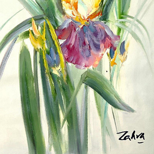 Zahra, Original Acrylic Painting on Canvas (20" x 40"), Hand Signed with Letter of Authenticity.