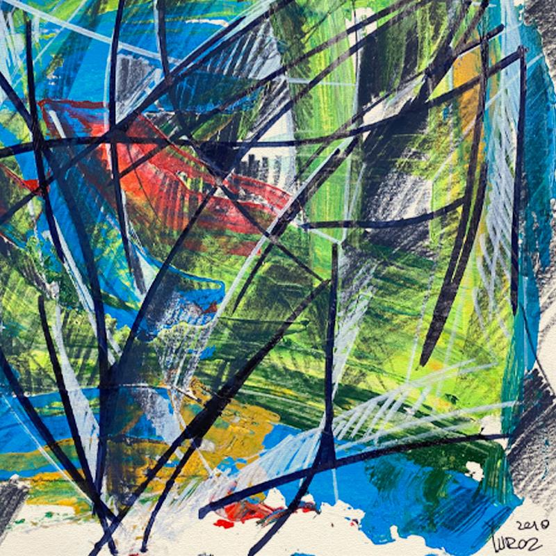Yuroz, Framed Original Painting, Hand Signed with Letter of Authenticity.