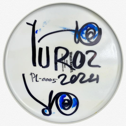 Yuroz, Framed Hand Painted Ceramic Plate, Hand Signed with Letter of Authenticity.