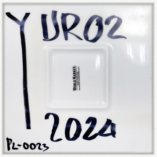 Yuroz, Framed Hand Painted Ceramic Plate, Hand Signed with Letter of Authenticity.