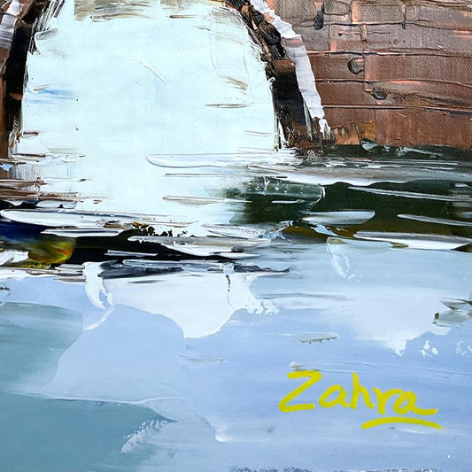 Zahra, Original Acrylic Painting on Canvas (20" x 24"), Hand Signed with Letter of Authenticity