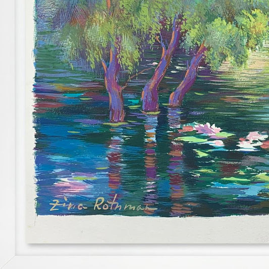 Zina Roitman, Framed Hand Signed Original Painting with Letter of Authenticity.