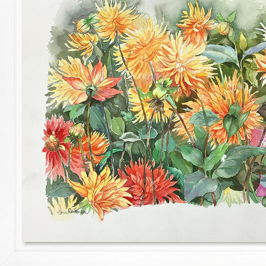 Zina Roitman, Framed Hand Signed Original Painting with Letter of Authenticity.