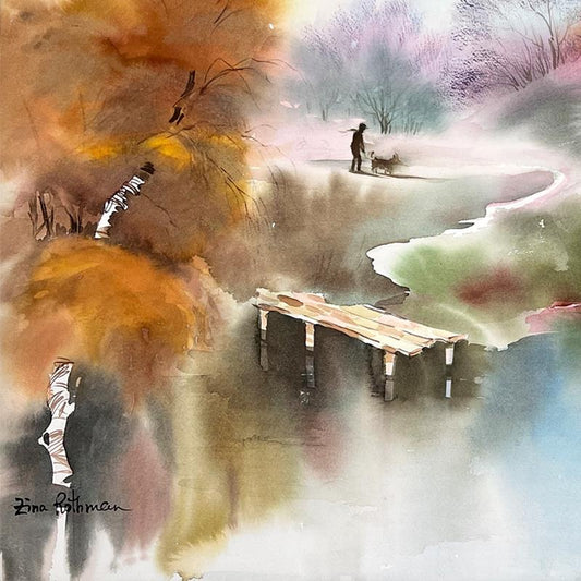 Zina Roitman, Hand Signed Original Painting with Letter of Authenticity.