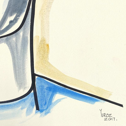 Yuroz, Framed Original Painting, Hand Signed with Letter of Authenticity.