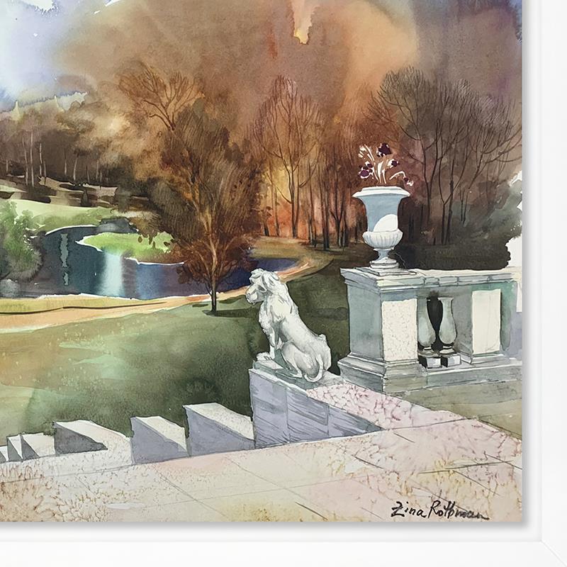 Zina Roitman, Framed Hand Signed Original Painting with Letter of Authenticity.