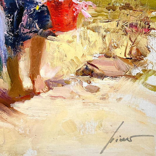 #1 in Edition: Pino (1939-2010), "Gathering Wildflowers" Limited Edition on Canvas, HC Numbered 1/25 and Hand Signed with Certificate of Authenticity.