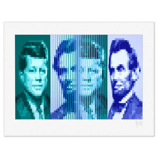 Yvarl, "Kennedy/Lincoln" Limited Edition Serigraph, Numbered and Hand Signed with Letter of Authenticity