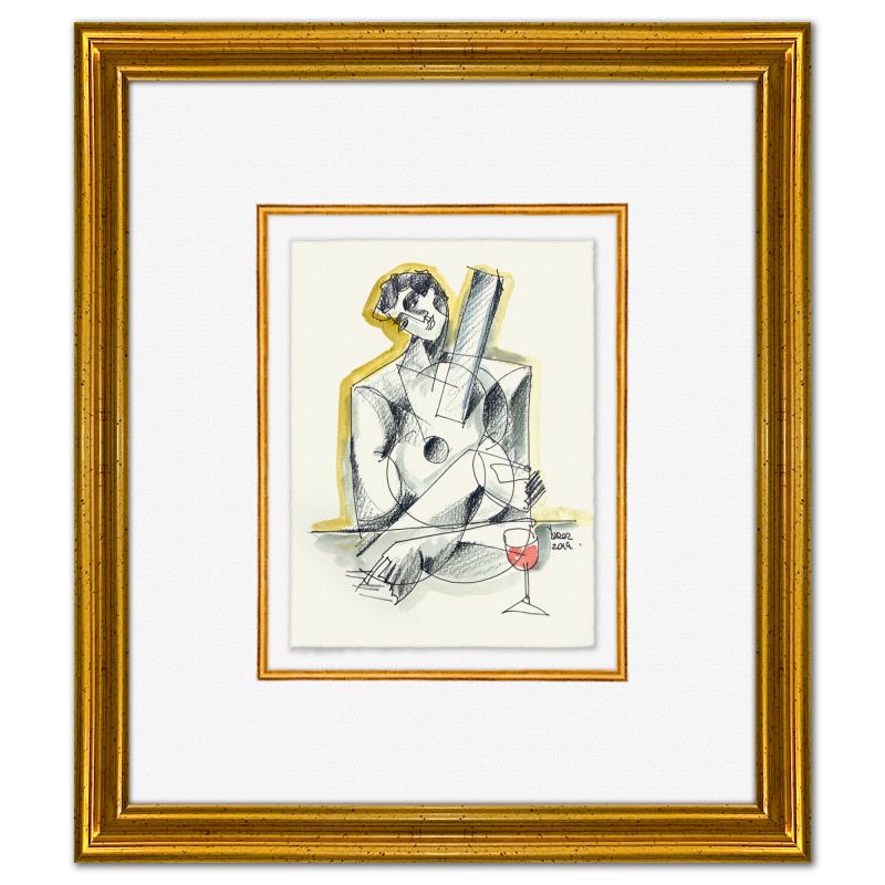 Yuroz, Framed Original Painting, Hand Signed with Letter of Authenticity.