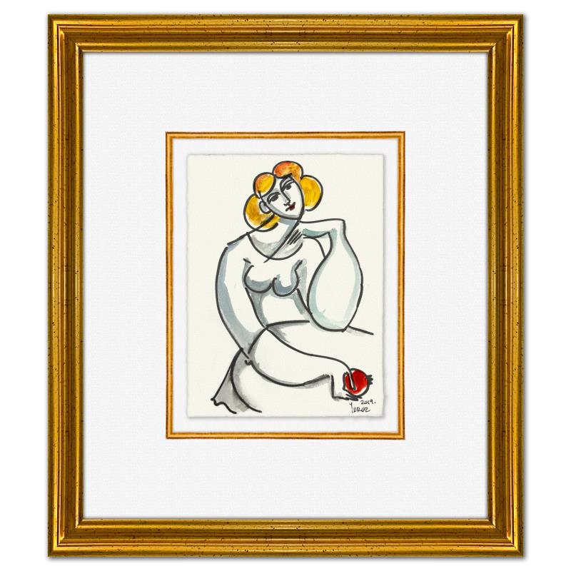 Yuroz, Framed Original Painting, Hand Signed with Letter of Authenticity.