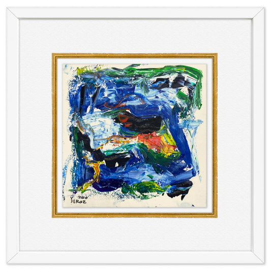 Yuroz, Framed Original Painting, Hand Signed with Letter of Authenticity.