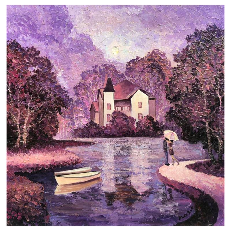 Alexander Antanenka, "Romance In The Air" Original Painting on Canvas, Hand Signed with Letter of Authenticity.