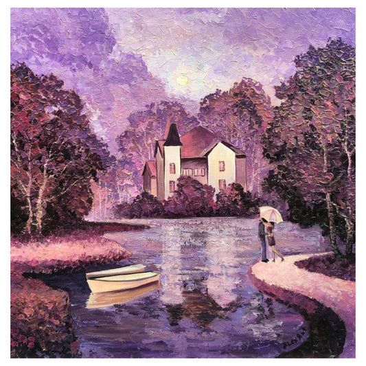 Alexander Antanenka, "Romance In The Air" Original Painting on Canvas, Hand Signed with Letter of Authenticity.