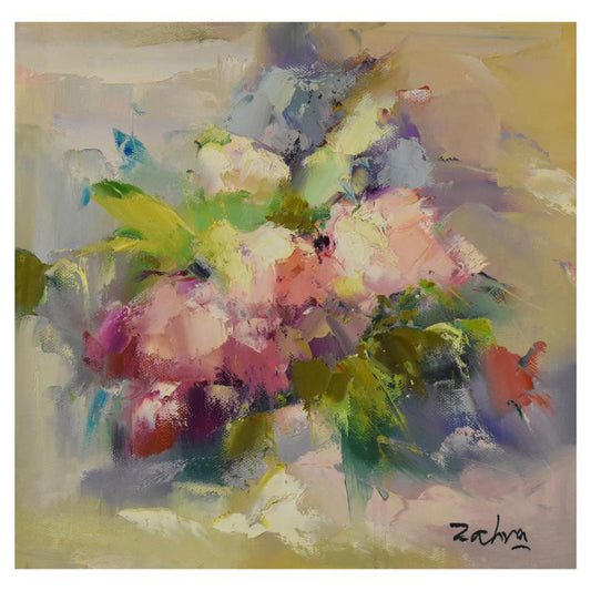 Zahra, Original Acrylic Painting on Canvas (24" x 24"), Hand Signed with Letter of Authenticity.