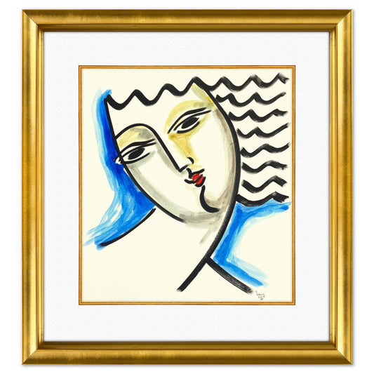 Yuroz, Framed Original Painting, Hand Signed with Letter of Authenticity.
