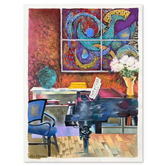 Zina Roitman, Original Watercolor Painting, Hand Signed with Letter of Authenticity. (Disclaimer)