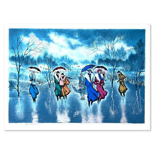 Zina Roitman, "Rainy Day" Limited Edition Serigraph, Hand Signed and Numbered, Letter of Authenticity.