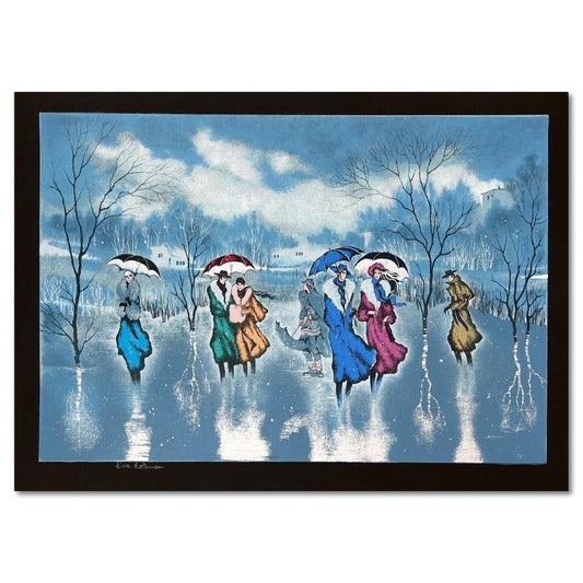 Zina Roitman, "Rainy Day" Limited Edition Serigraph, Hand Signed and Numbered, Letter of Authenticity.