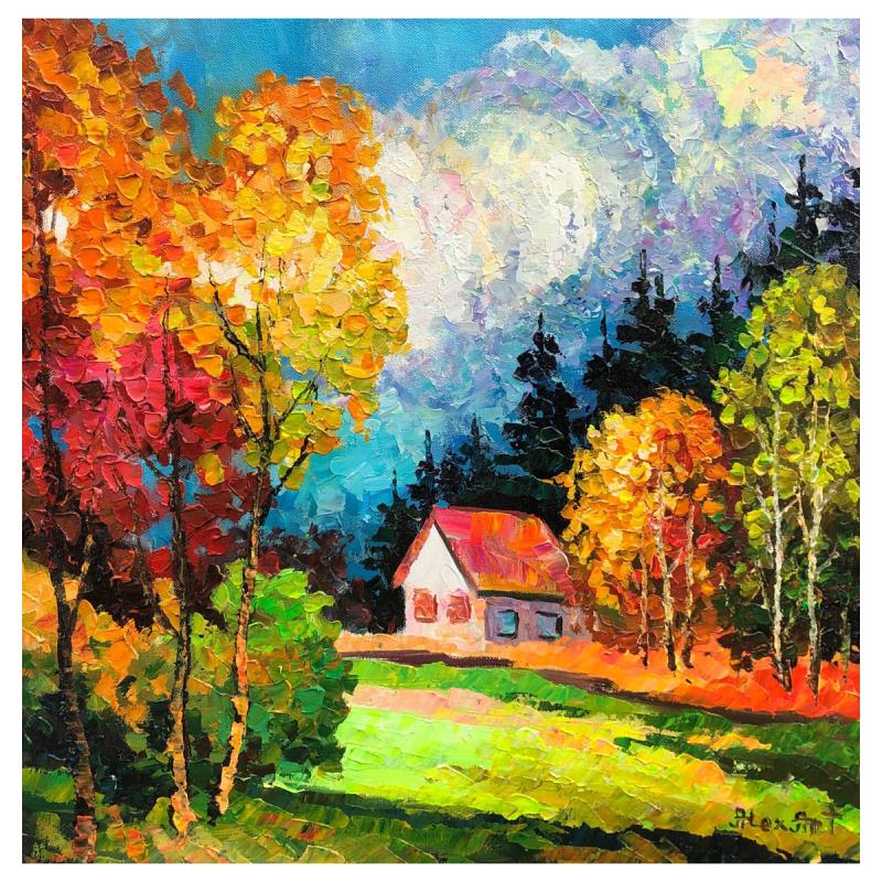 Alexander Antanenka, "My Little Home" Original Painting on Canvas, Hand Signed with Letter of Authenticity.
