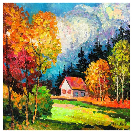 Alexander Antanenka, "My Little Home" Original Painting on Canvas, Hand Signed with Letter of Authenticity.