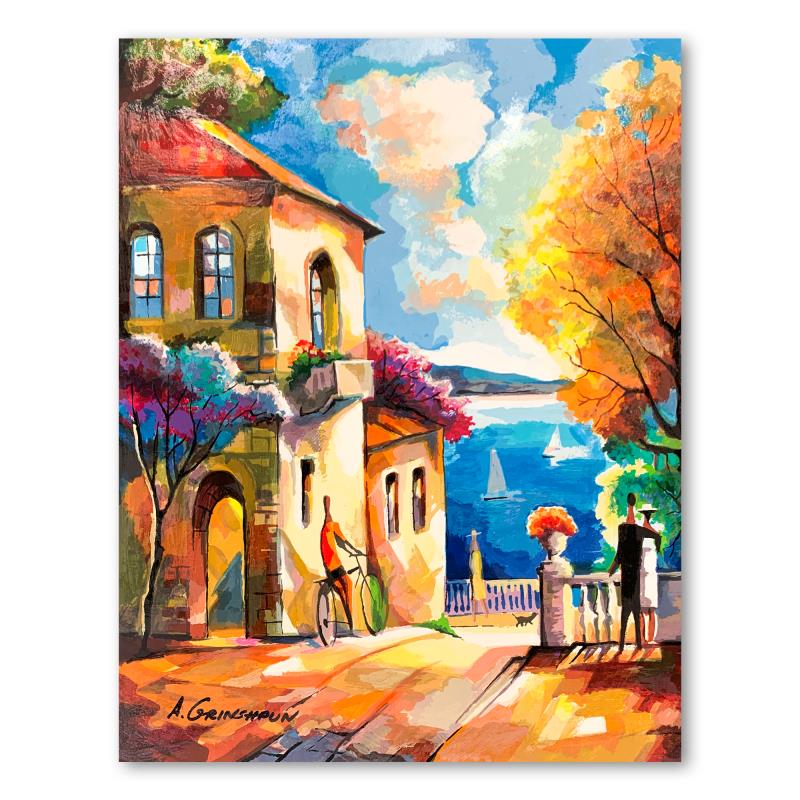 Alex Grinshpun, Hand Embellished Limited Edition Serigraph on Board, Hand Signed with Letter of Authenticity.