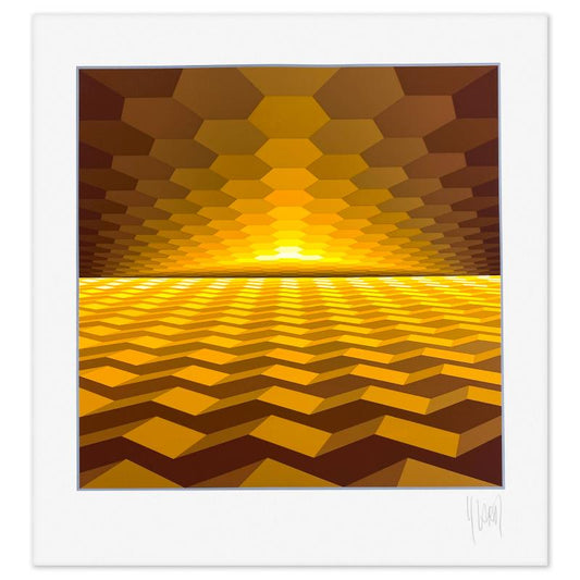 Yvarl, "Horizon I" Limited Edition Serigraph, Numbered and Hand Signed with Letter of Authenticity