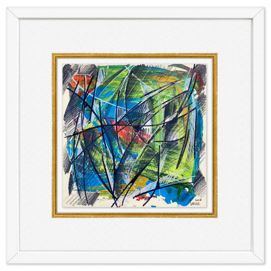 Yuroz, Framed Original Painting, Hand Signed with Letter of Authenticity.