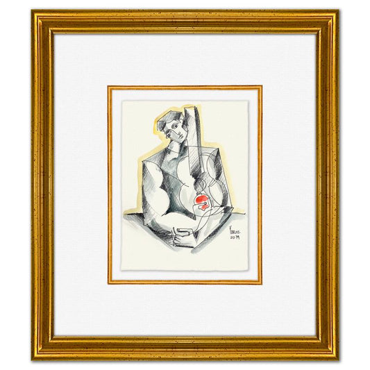 Yuroz, Framed Original Painting, Hand Signed with Letter of Authenticity.