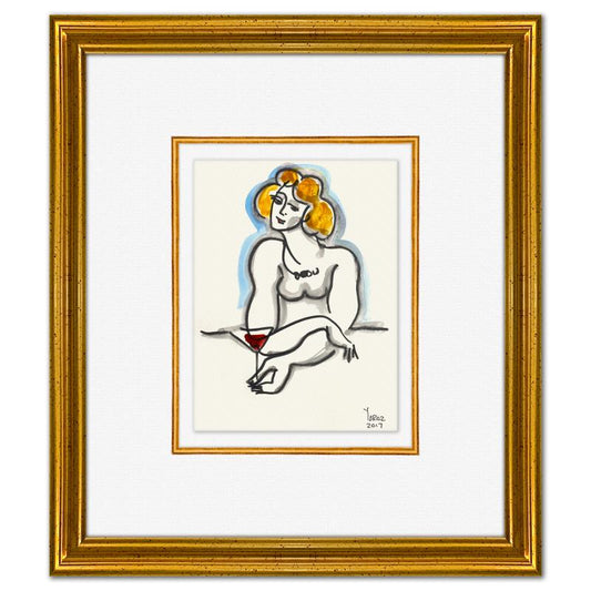 Yuroz, Framed Original Painting, Hand Signed with Letter of Authenticity.