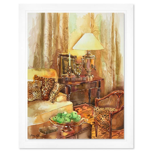 Zina Roitman, Framed Hand Signed Original Painting with Letter of Authenticity.