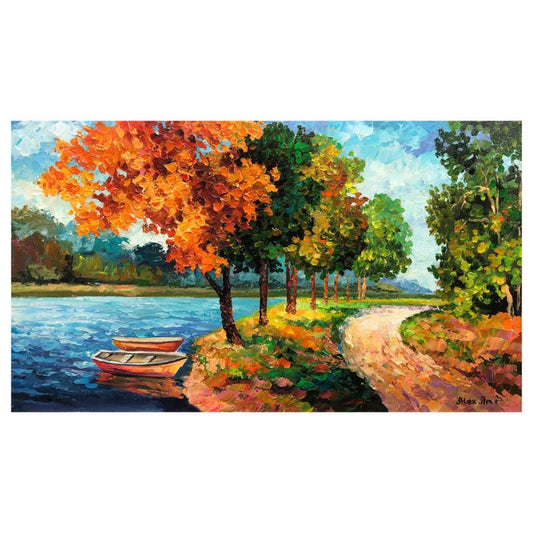 Alexander Antanenka, "Autumn Song" Original Painting on Canvas, Hand Signed with Letter of Authenticity.
