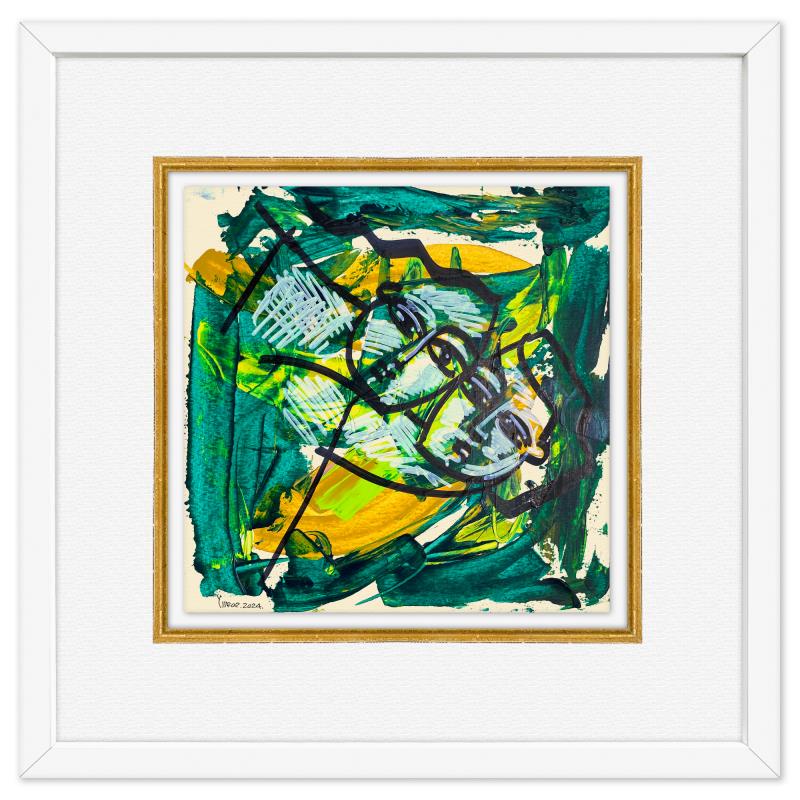 Yuroz, Framed Original Painting, Hand Signed with Letter of Authenticity.