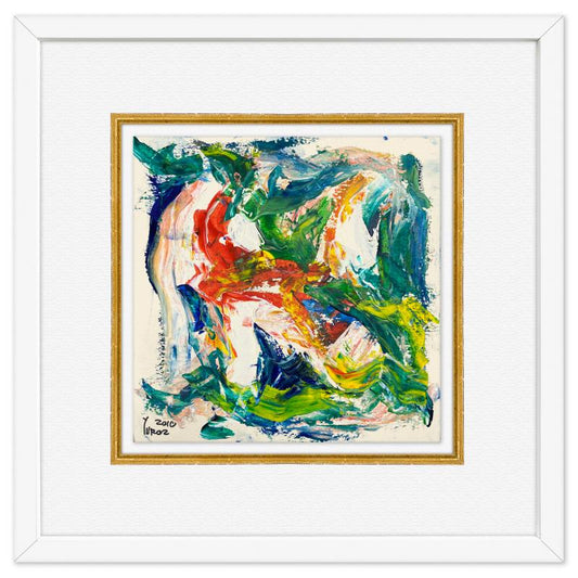 Yuroz, Framed Original Painting, Hand Signed with Letter of Authenticity.